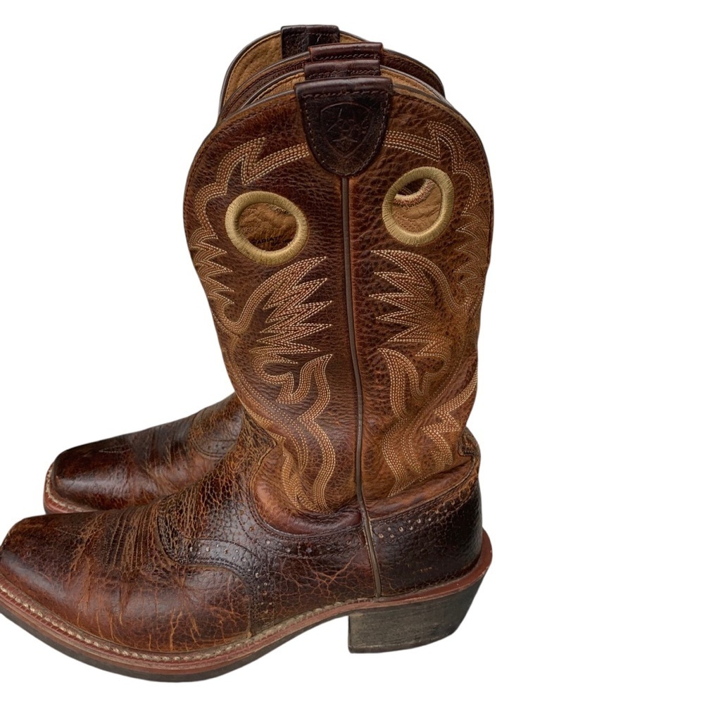 Ariat Heritage Roughstock Western Cowboy Boots 10002227 size 8.5 D Mens Brown - Picture 2 of 10